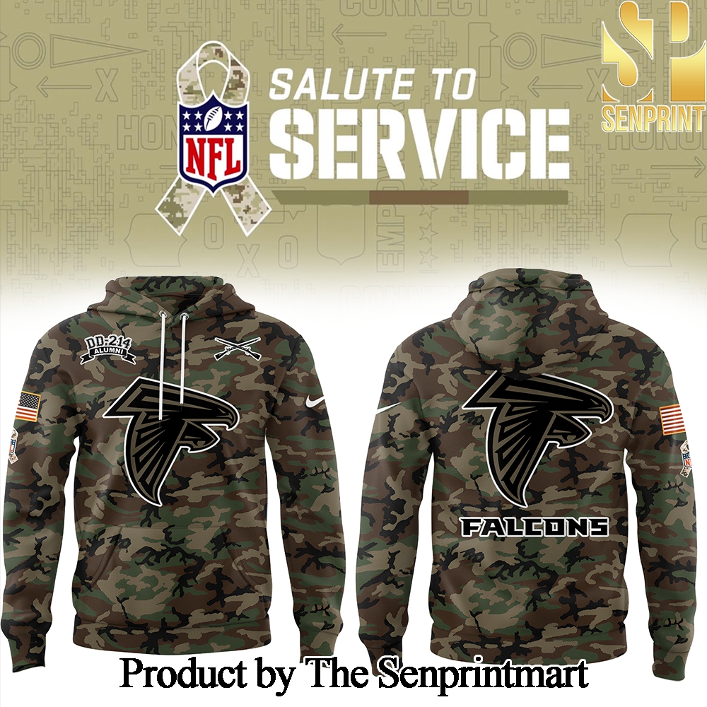 Atlanta Falcons Salute to Service For Sport Fans 3D Hoodie SEN1111