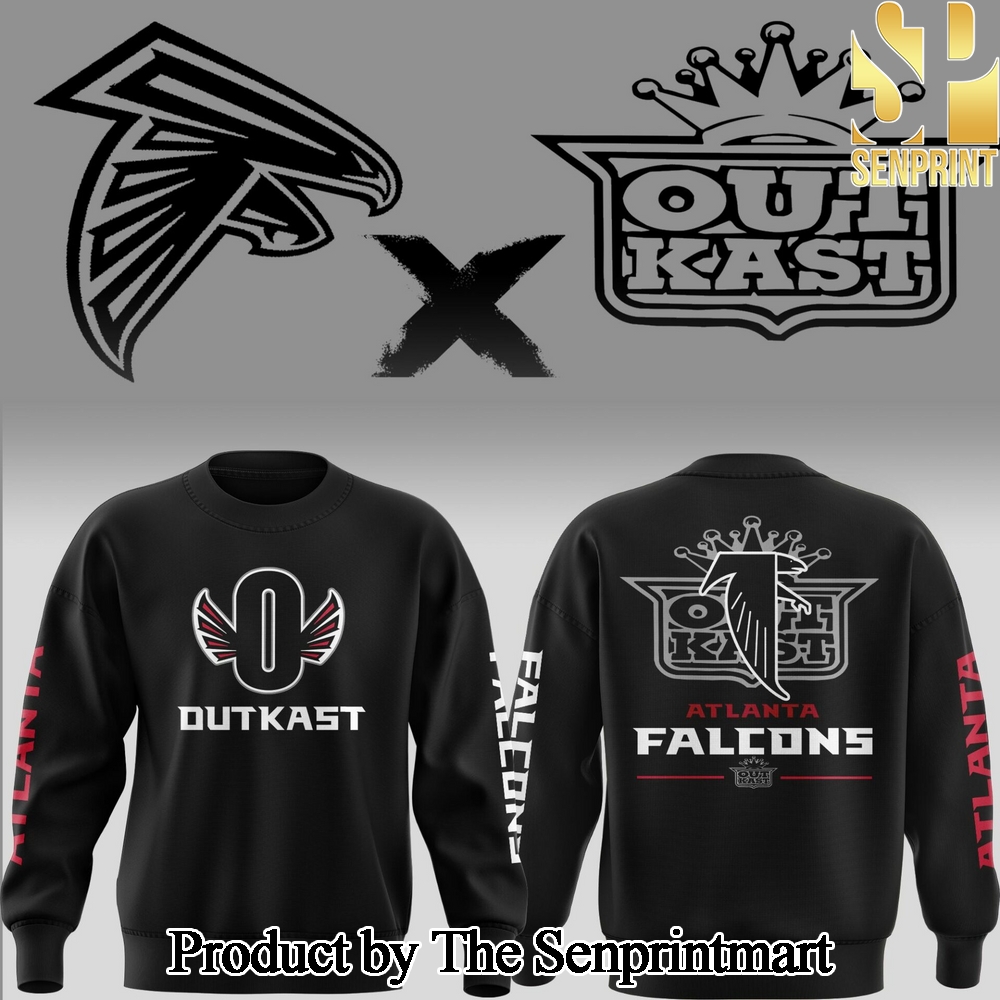 Atlanta Falcons x Outkast Black For Fans Full Printed Sweatshirt SEN1128