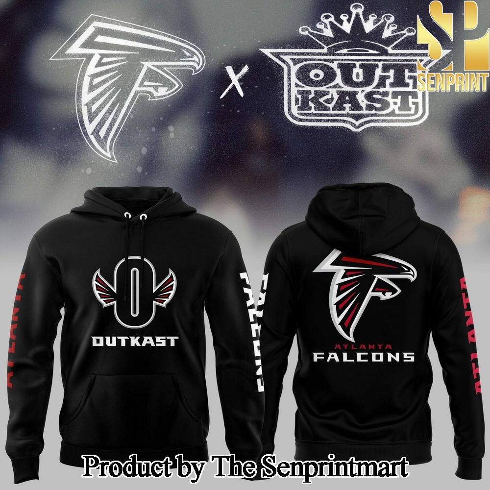 Atlanta Falcons x Outkast Black For Sport Fans All Over Printed Hoodie SEN1115