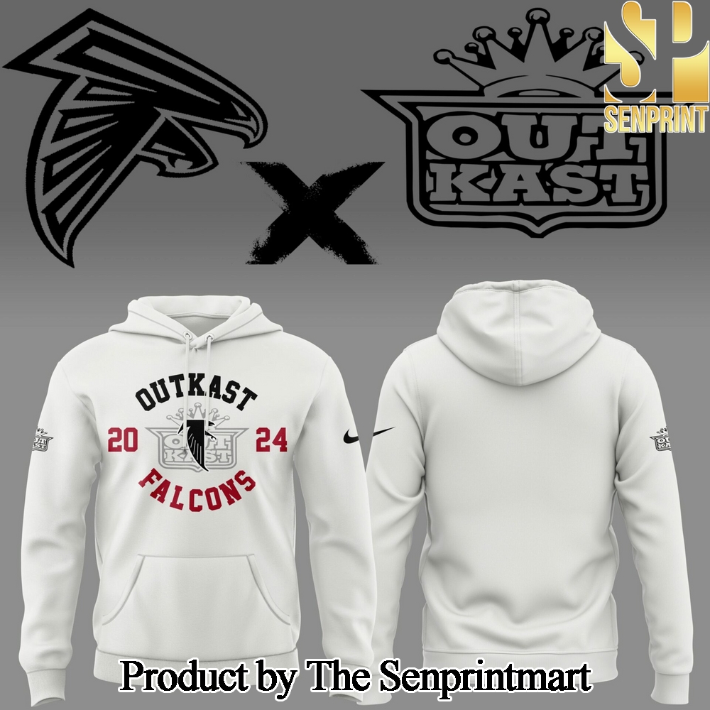 Atlanta Falcons x Outkast White For Sport Fans All Over Print Hoodie SEN1122