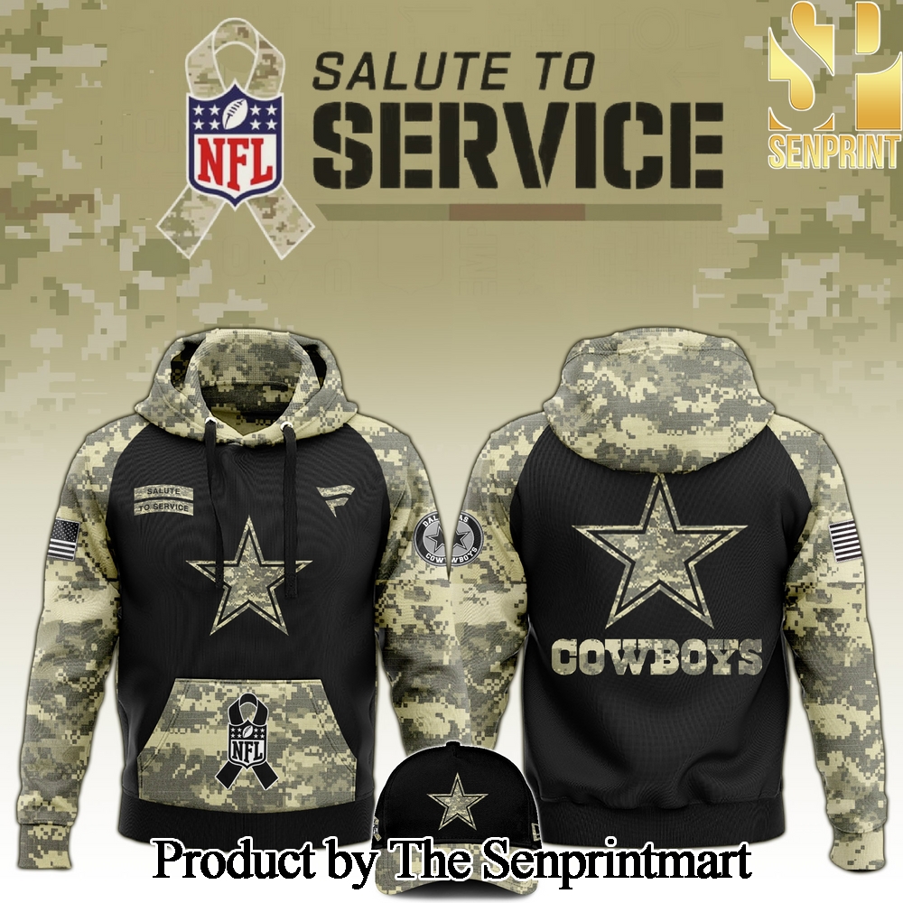 Dallas Cowboys 2024 Salute to Service Club Camo Hoodie SEN1193