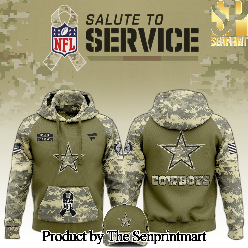 Dallas Cowboys 2024 Salute to Service Club Camo Hoodie SEN1206