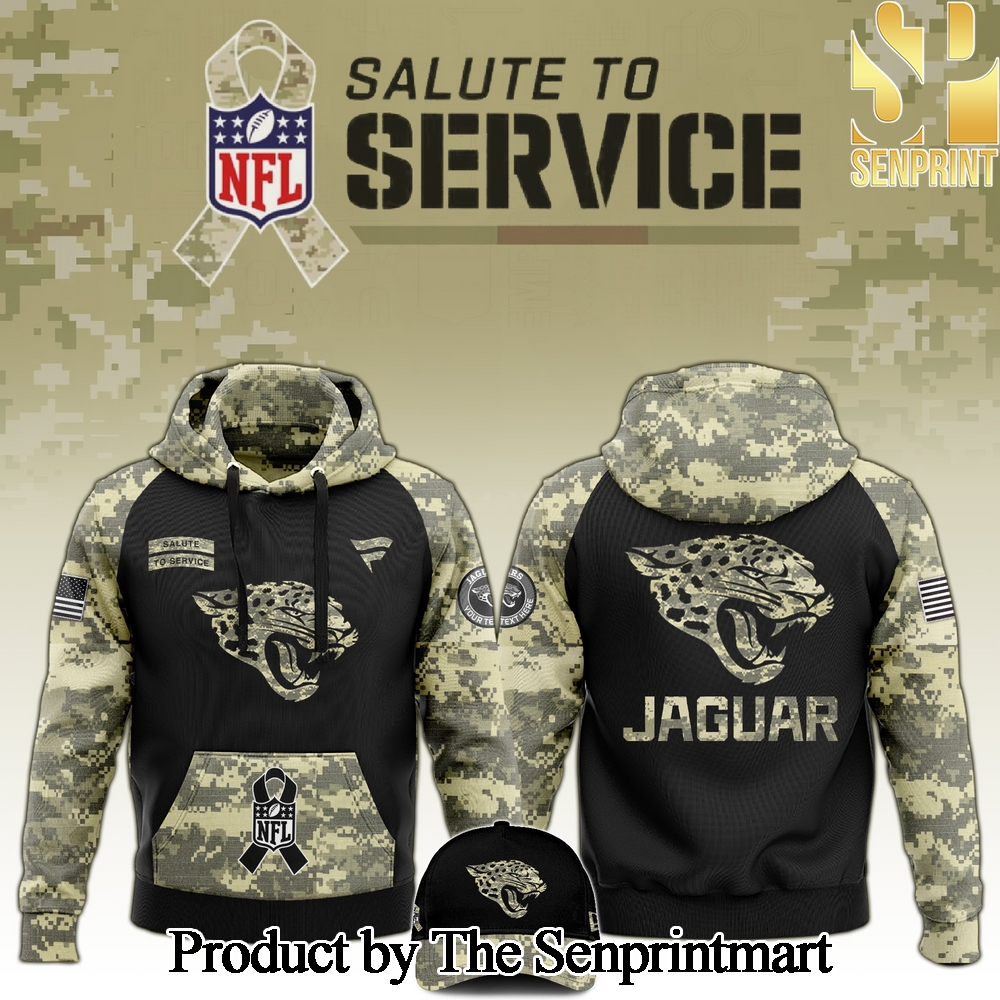 Jacksonville Jaguars 2024 Salute to Service Club Camo Hoodie SEN1234