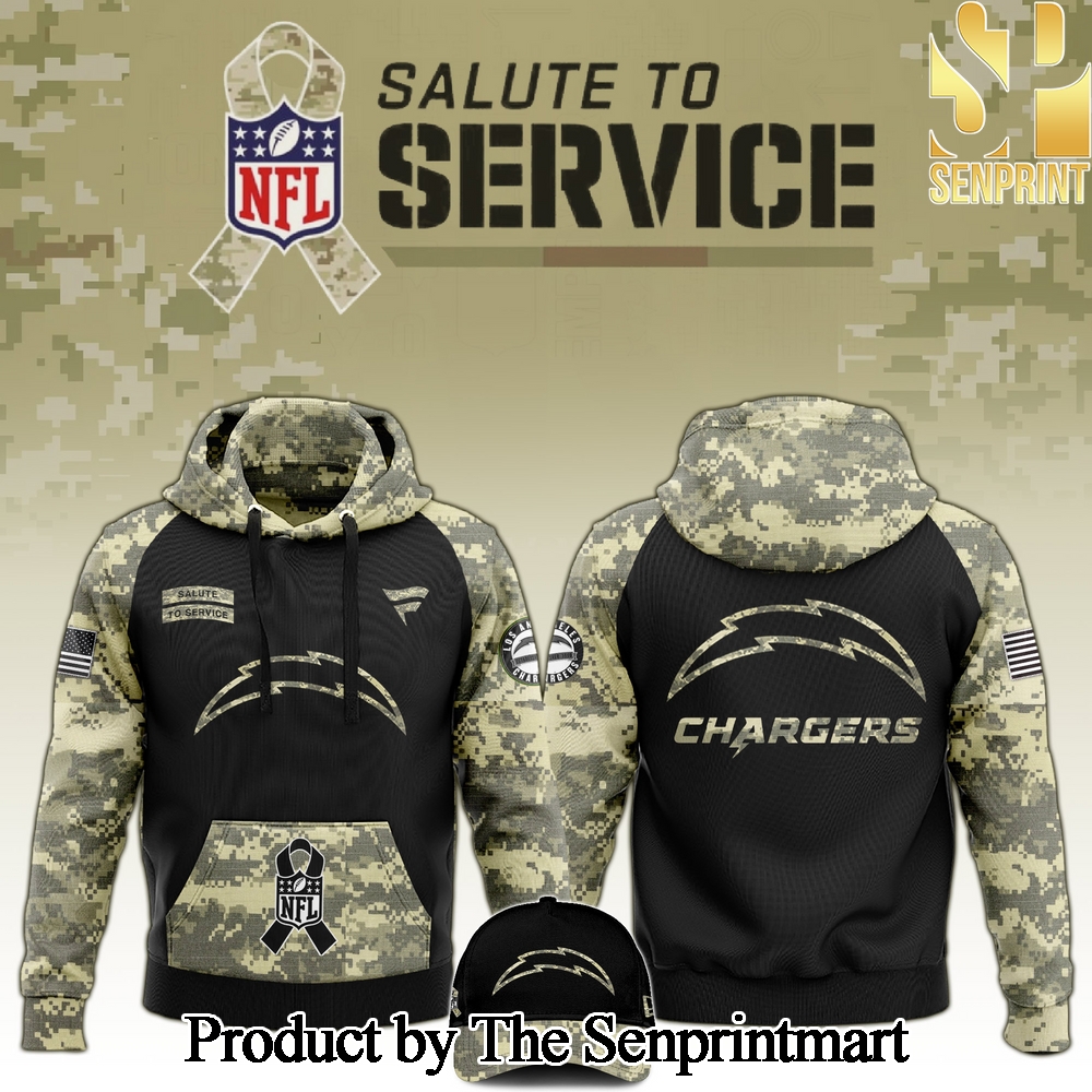 Los Angeles Chargers 2024 Salute to Service Club Camo Hoodie SEN1228