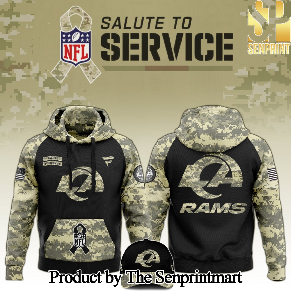 Los Angeles Rams 2024 Salute to Service Club Camo Hoodie SEN1241