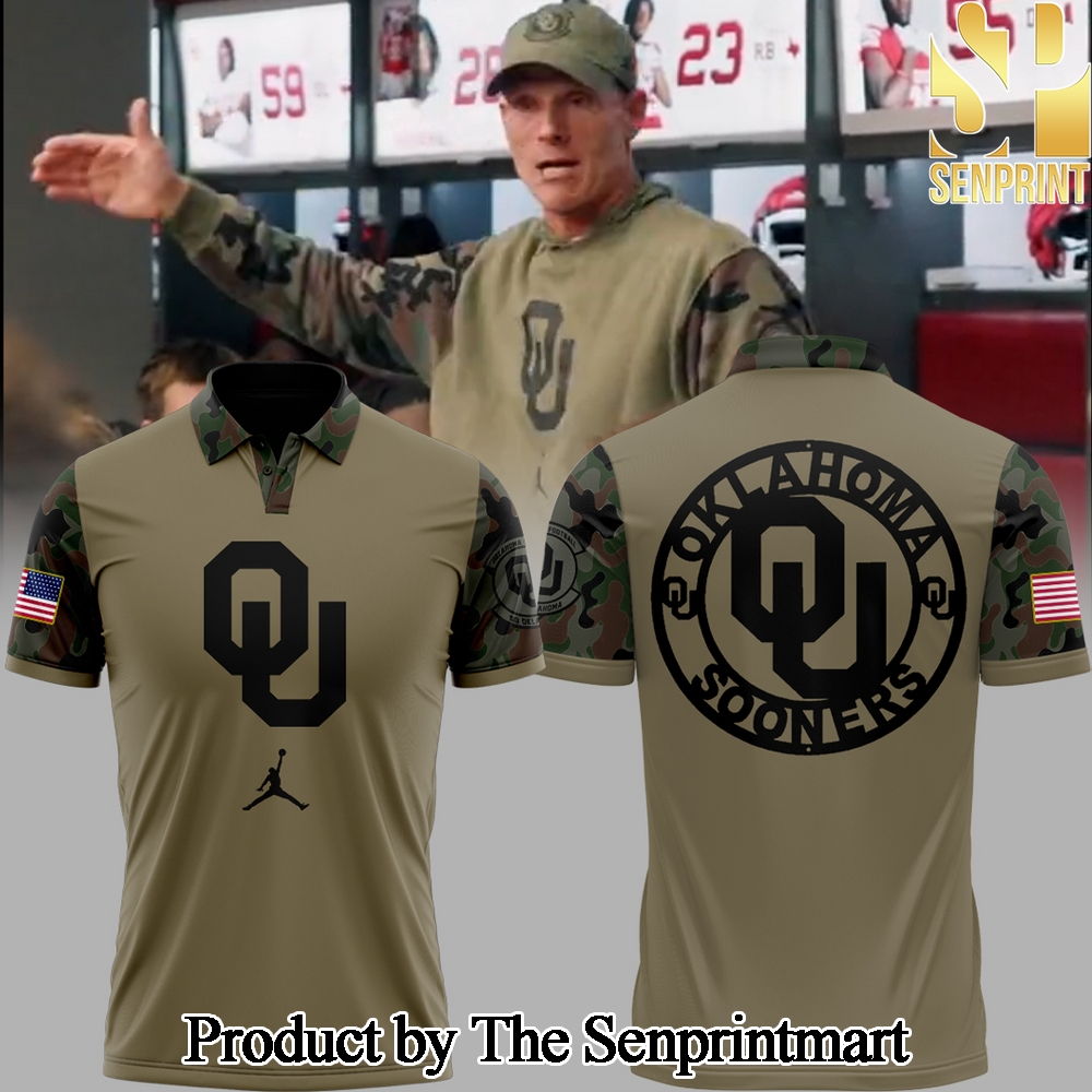 Oklahoma Sooners Football Team Veteran Camo For Sport Fans 3D Hoodie SEN1178