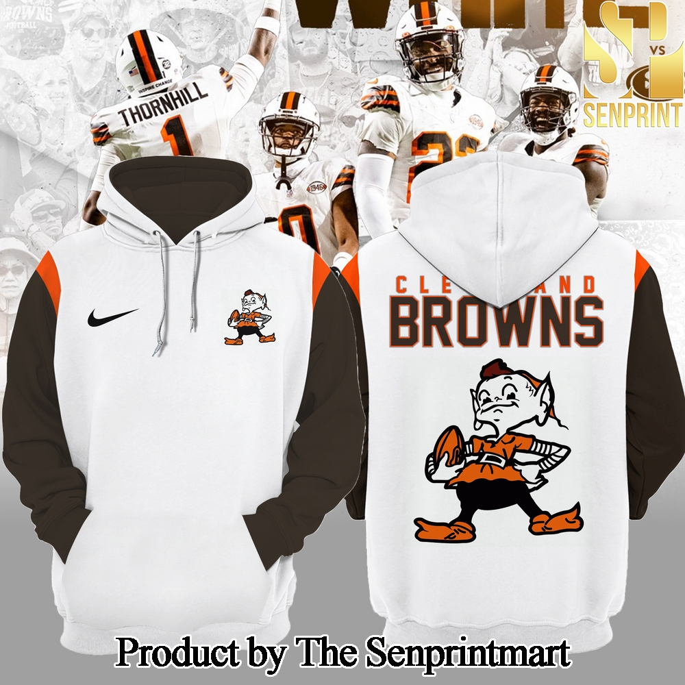 Cleveland Browns Football Wear your white Hoodie SEN3085