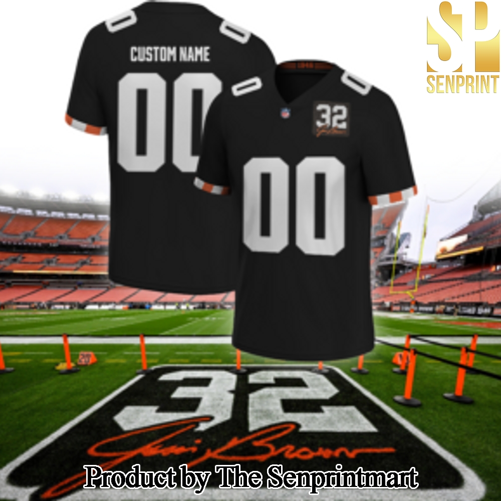 Cleveland Browns For Fans Full Printed Football Jersey SEN3099