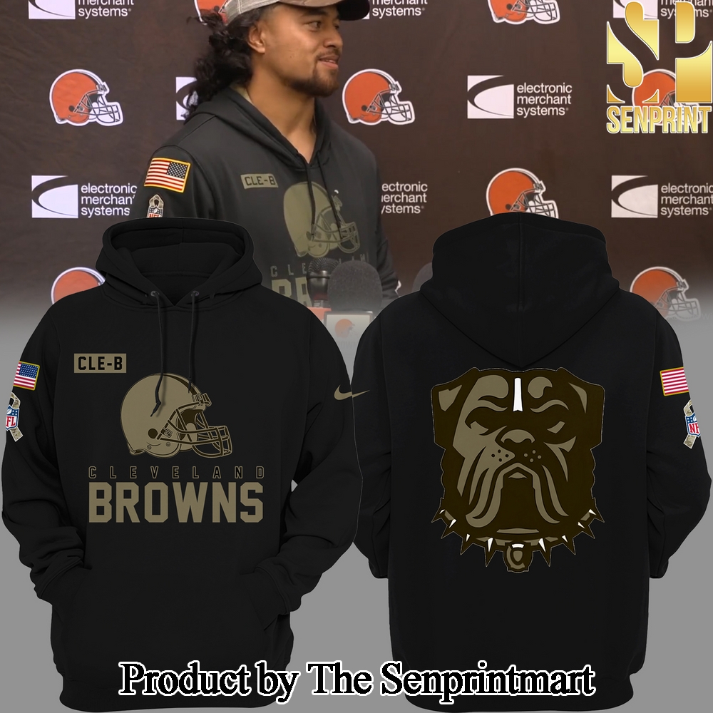 Cleveland Browns NFL Salute To Service New Logo Hoodie SEN3054