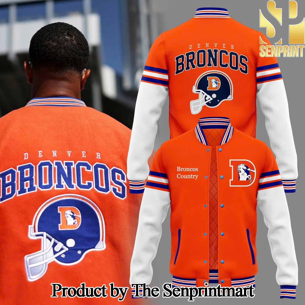 Denver Broncos Throwback For Sport Fans All Over Printed Jacket Black SEN3133