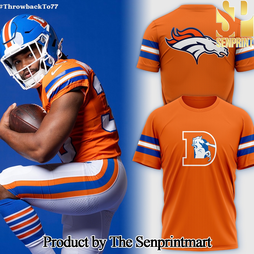 Denver Broncos Throwback For Sport Fans All Over Printed TShirt SEN3138