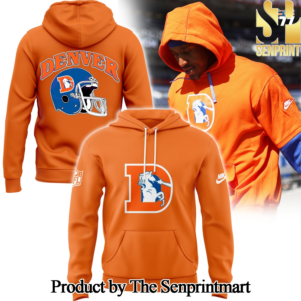 Denver Broncos Throwback Unisex All Over Printed Hoodie SEN3139