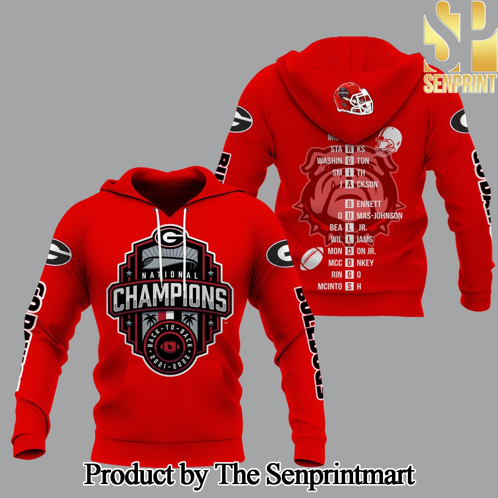 Georgia Bulldogs Champions Casual Full Printed Shirt SEN3150