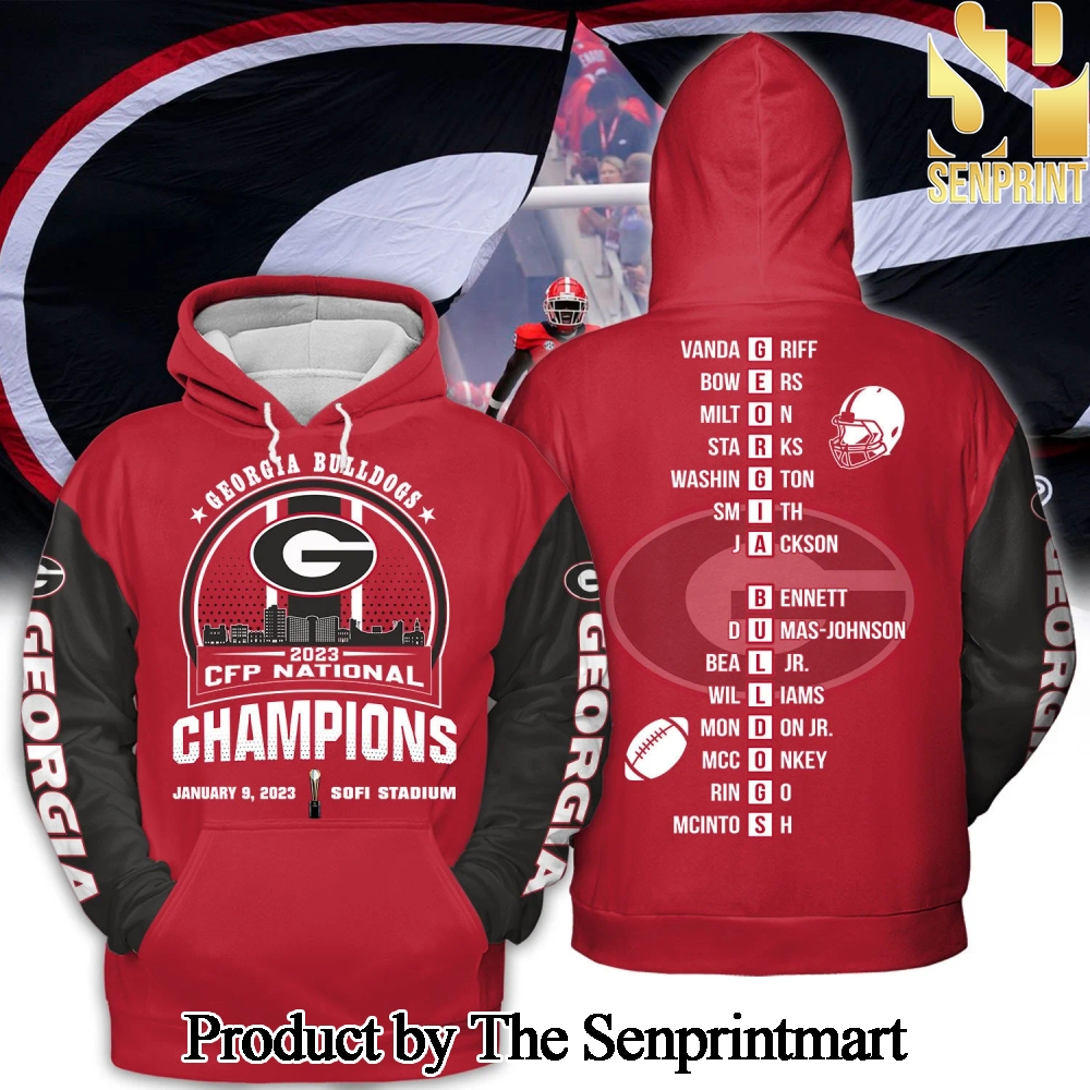 Georgia Bulldogs Champions Casual Full Printed Shirt SEN3181