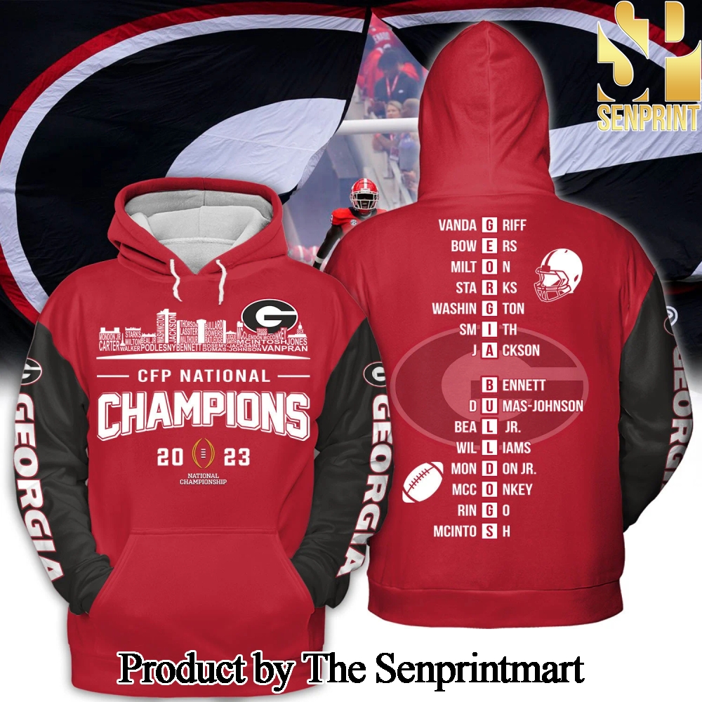 Georgia Bulldogs Champions Casual Full Printed Shirt SEN3187