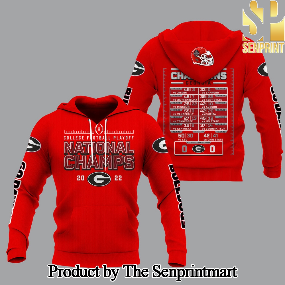 Georgia Bulldogs National Champions Pattern Full Printed Shirt SEN3168