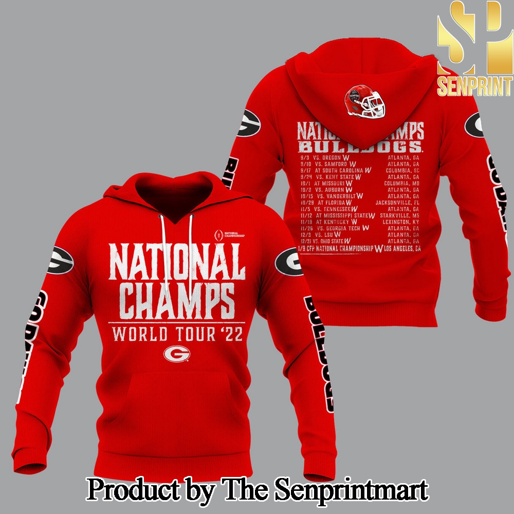 Georgia Bulldogs National Champions Pattern Full Printed Shirt SEN3170