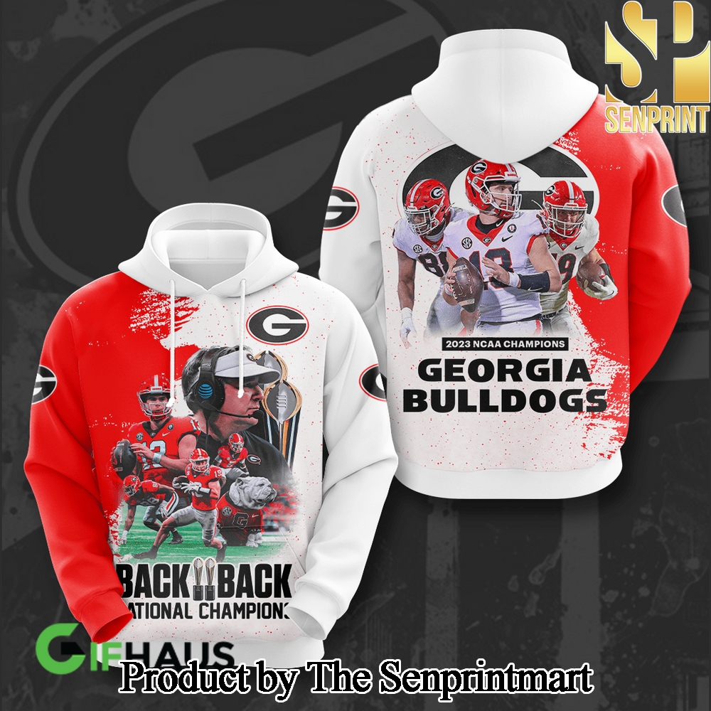 Georgia Bulldogs National Champions Pattern Full Printed Shirt SEN3173