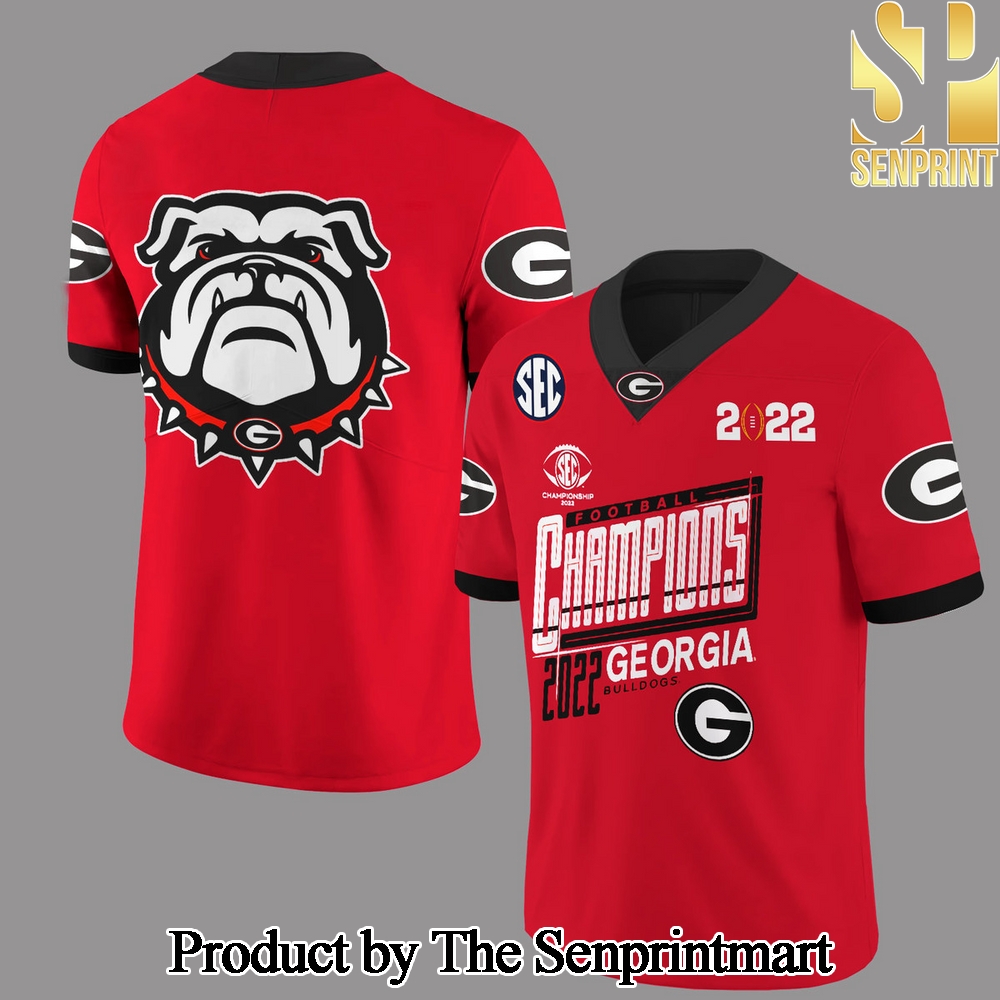 Georgia Bulldogs SEC Champions Casual All Over Printed Jersey SEN3211