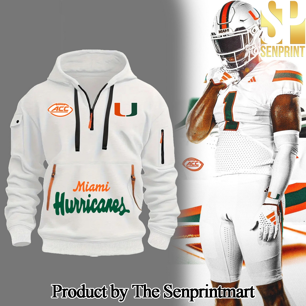 Miami Hurricanes For Sport Fans 3D White Hoodie SEN3280