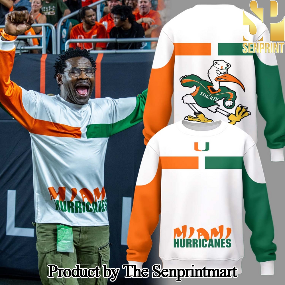 Miami Hurricanes x Michael Irvin Gift Ideas Full Printing Sweatshirt SEN3267