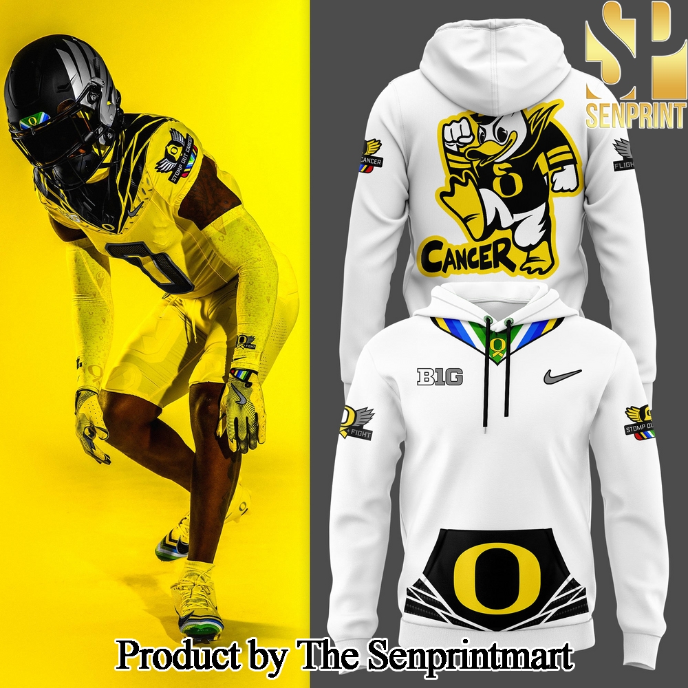 Oregon Ducks Stomp Out Cancer Heroes For Sport Fans Full Printed Hoodie SEN3398