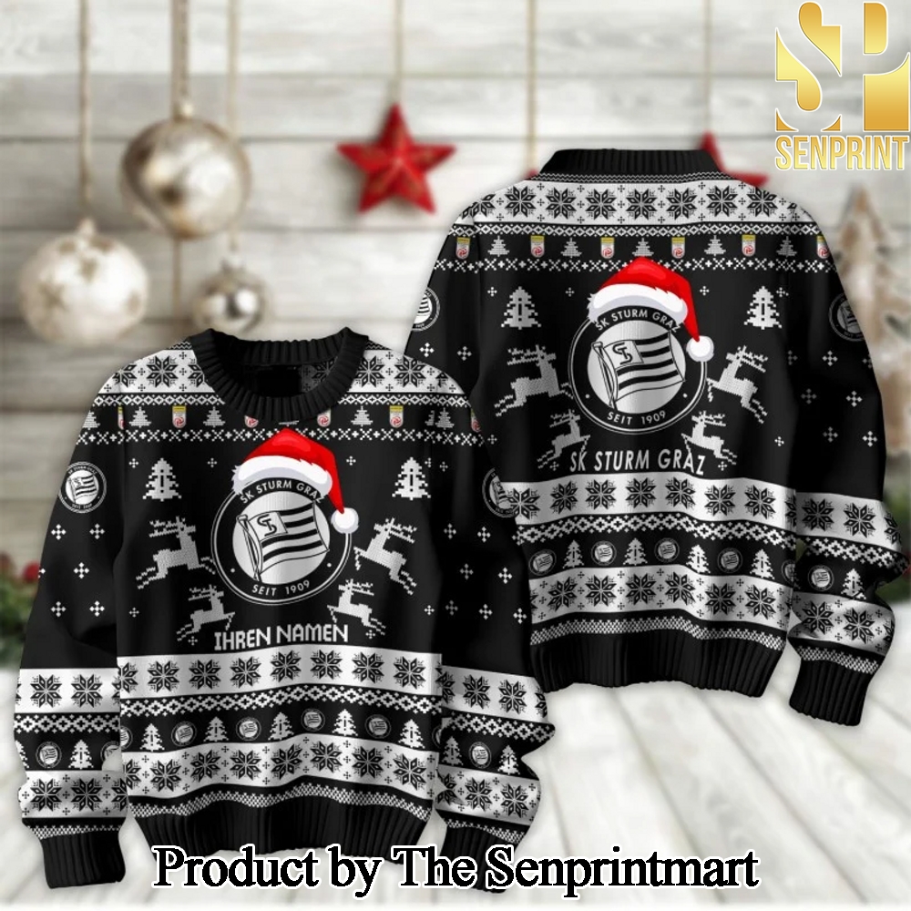 Admiral Bundesliga SK Sturm Graz Ugly Xmas Wool Knitted Sweater SEN2115