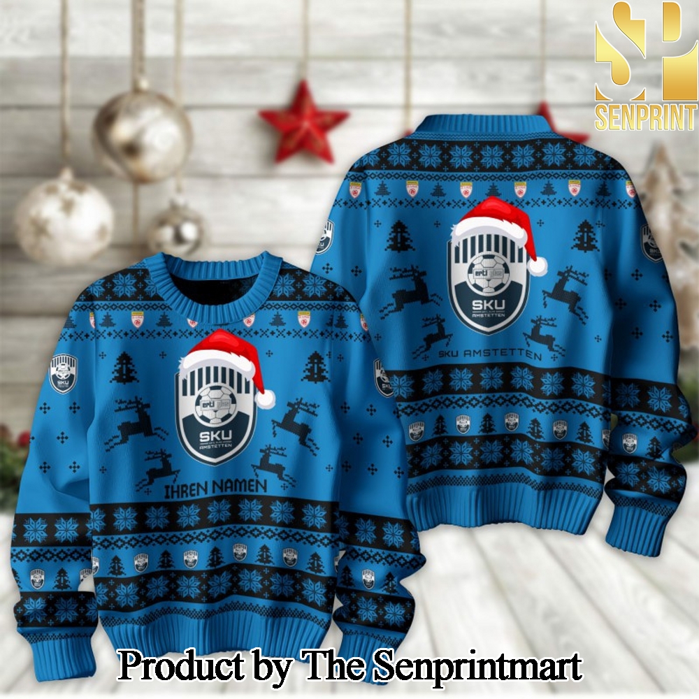 Admiral Bundesliga SKU Amstetten For Christmas Gifts Christmas Ugly Wool Knitted Sweater SEN2129