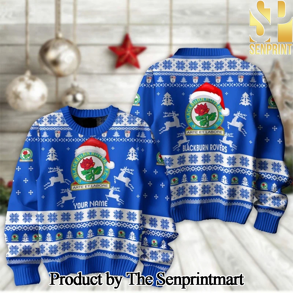 English Football League Blackburn Rovers Woolen Christmas Sweater SEN2271