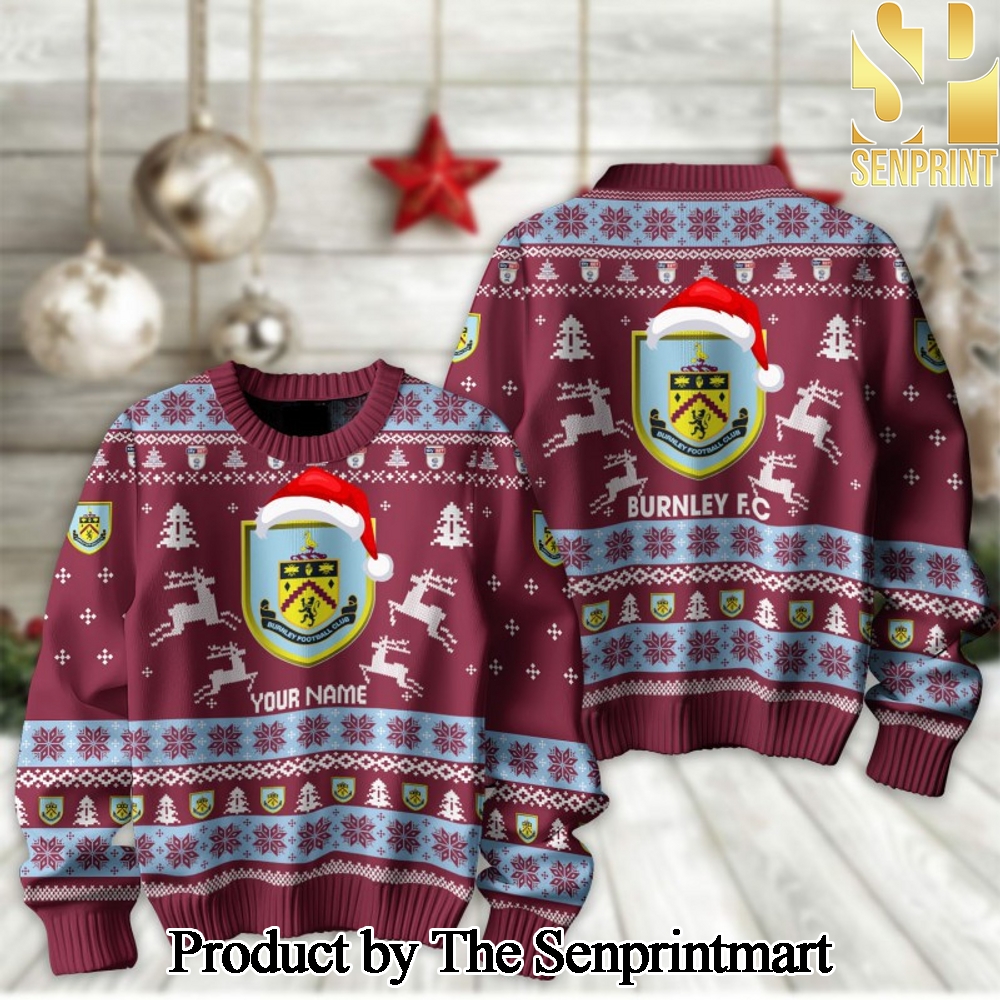 English Football League Burnley F.C For Christmas Gifts Knitting Pattern Sweater SEN2236