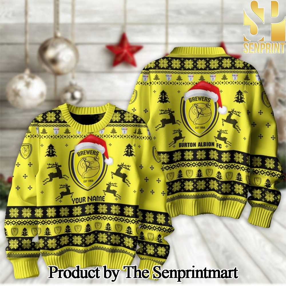 English Football League Burton Albion F.C Woolen Christmas Ugly Sweater SEN2268