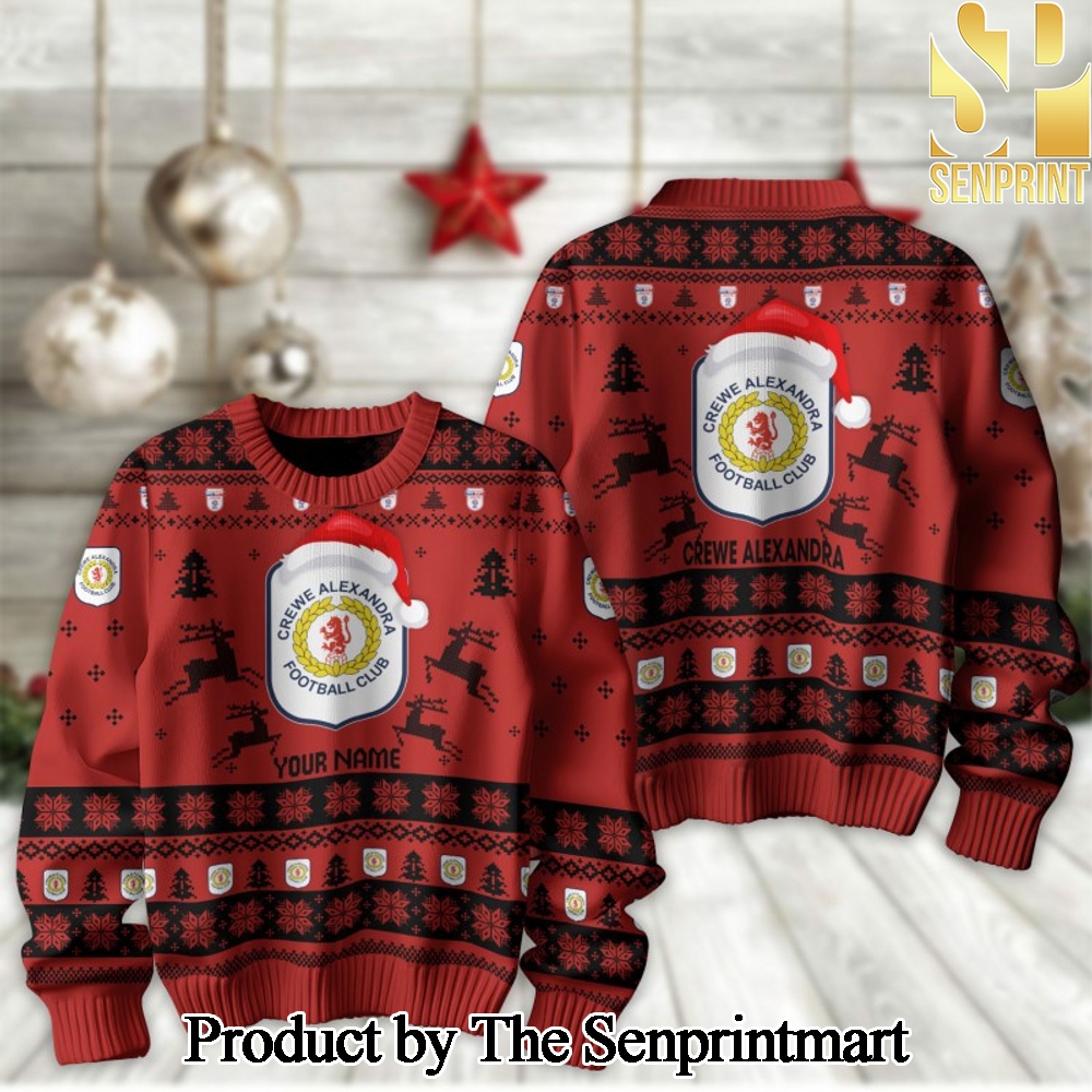 English Football League Crewe Alexandra 3D Printed Ugly Christmas Sweater SEN2286