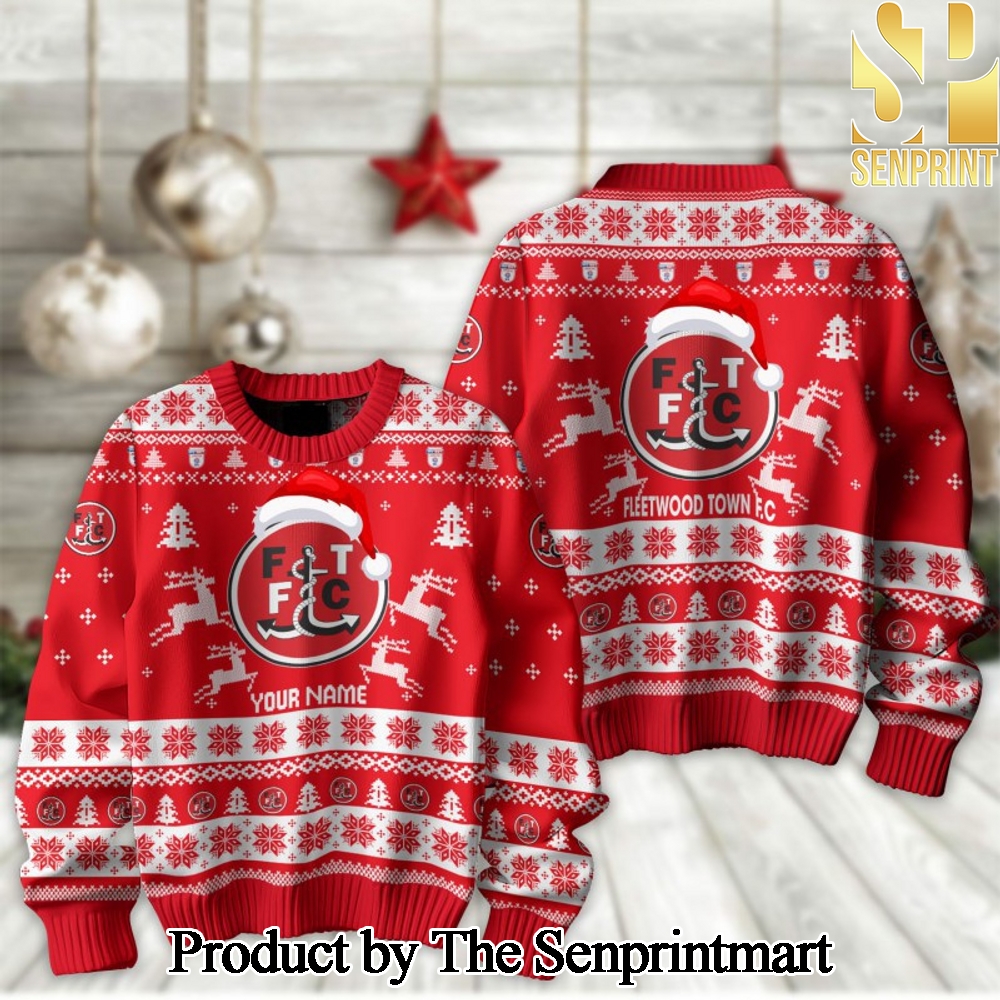 English Football League Fleetwood Town F.C For Christmas Gifts Ugly Christmas Holiday Sweater SEN2296