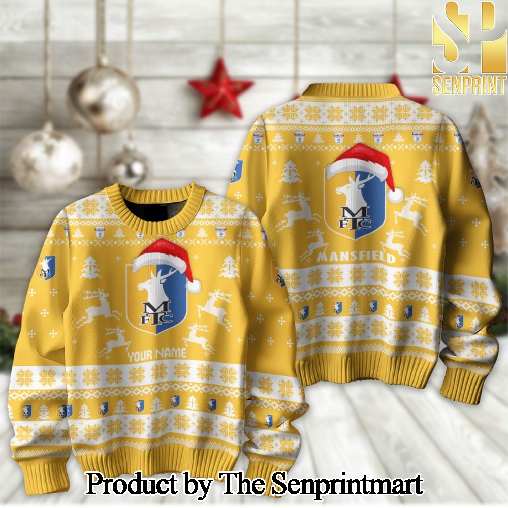 English Football League Mansfield Town For Christmas Gifts 3D Printed Ugly Christmas Sweater SEN2277