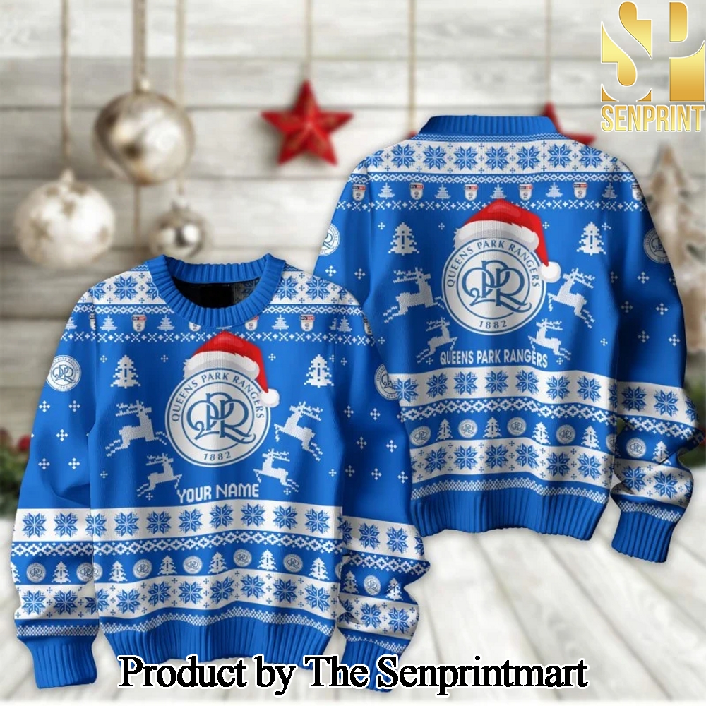 English Football League Queens Park Rangers For Christmas Gifts Knitting Pattern Sweater SEN2278