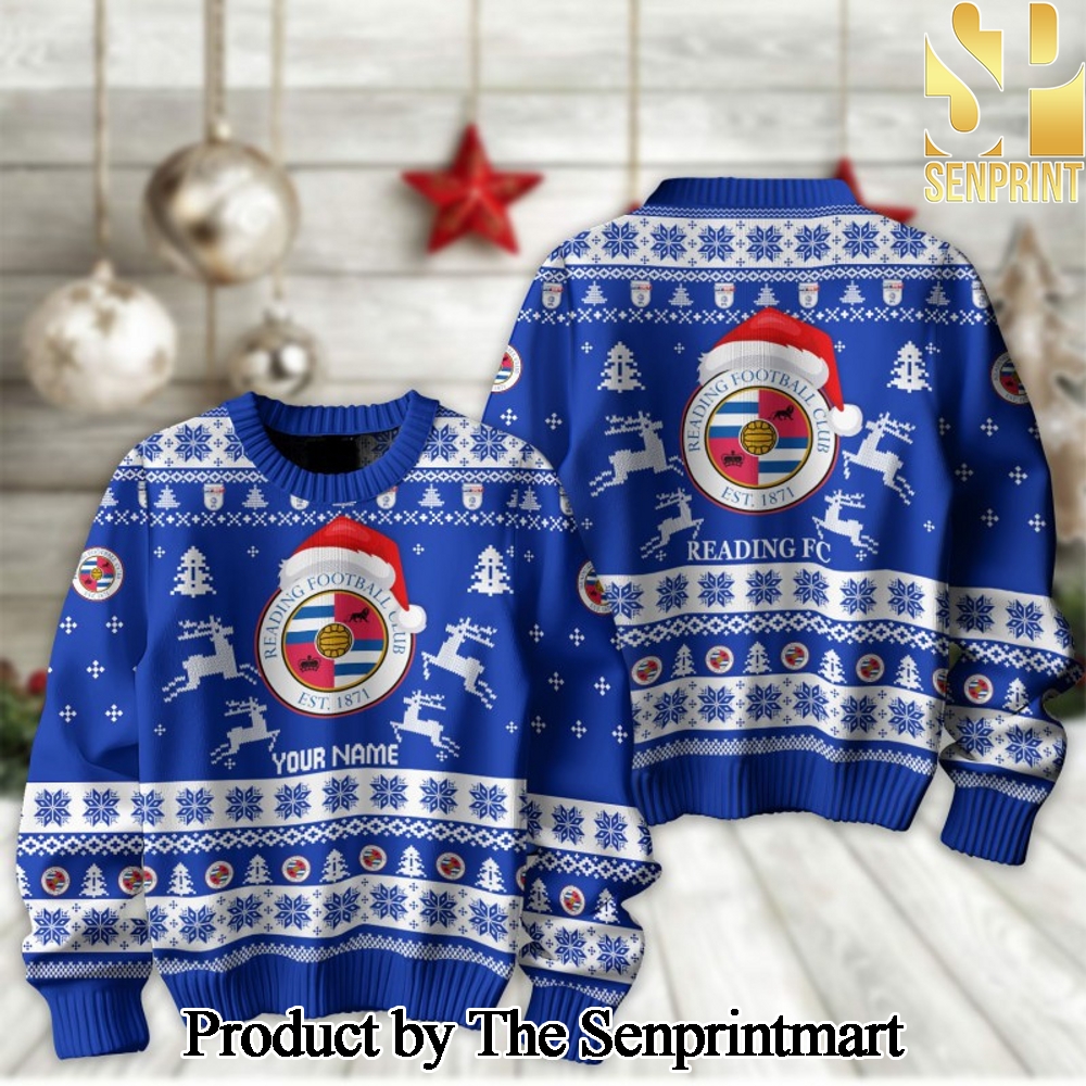 English Football League Reading F.C For Christmas Gifts Ugly Xmas Wool Knitted Sweater SEN2274