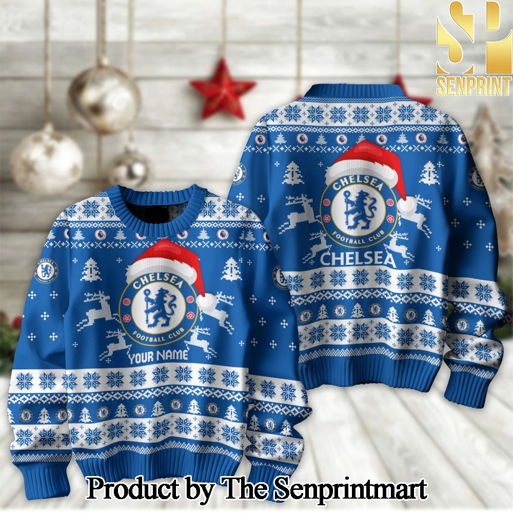 English Premier League Chelsea For Christmas Gifts Ugly Christmas Holiday Sweater SEN2149