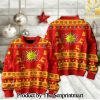 Ice Hockey National League and Swiss League La Chaux-de-Fonds Knitting Pattern 3D Print Ugly Sweater SEN2196