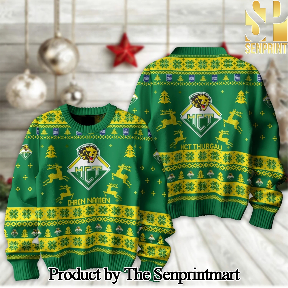 Ice Hockey National League and Swiss League Thurgau For Christmas Gifts Knitting Pattern Sweater SEN2194