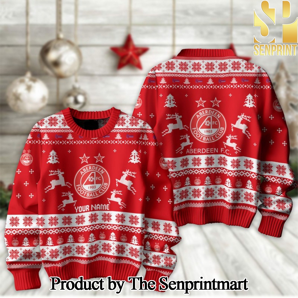 Scottish Professional Football League Aberdeen F.C Ugly Christmas Holiday Sweater SEN2221