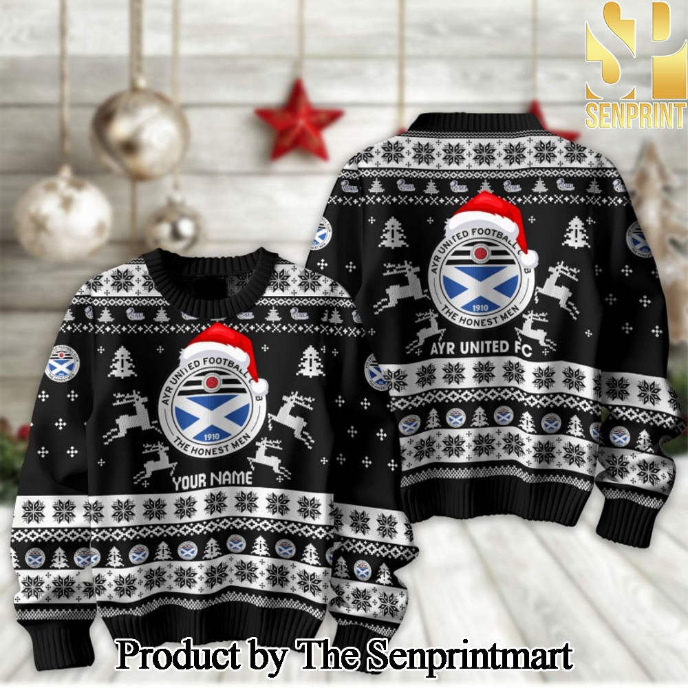 Scottish Professional Football League Ayr United FC For Christmas Gifts Ugly Christmas Sweater SEN2209