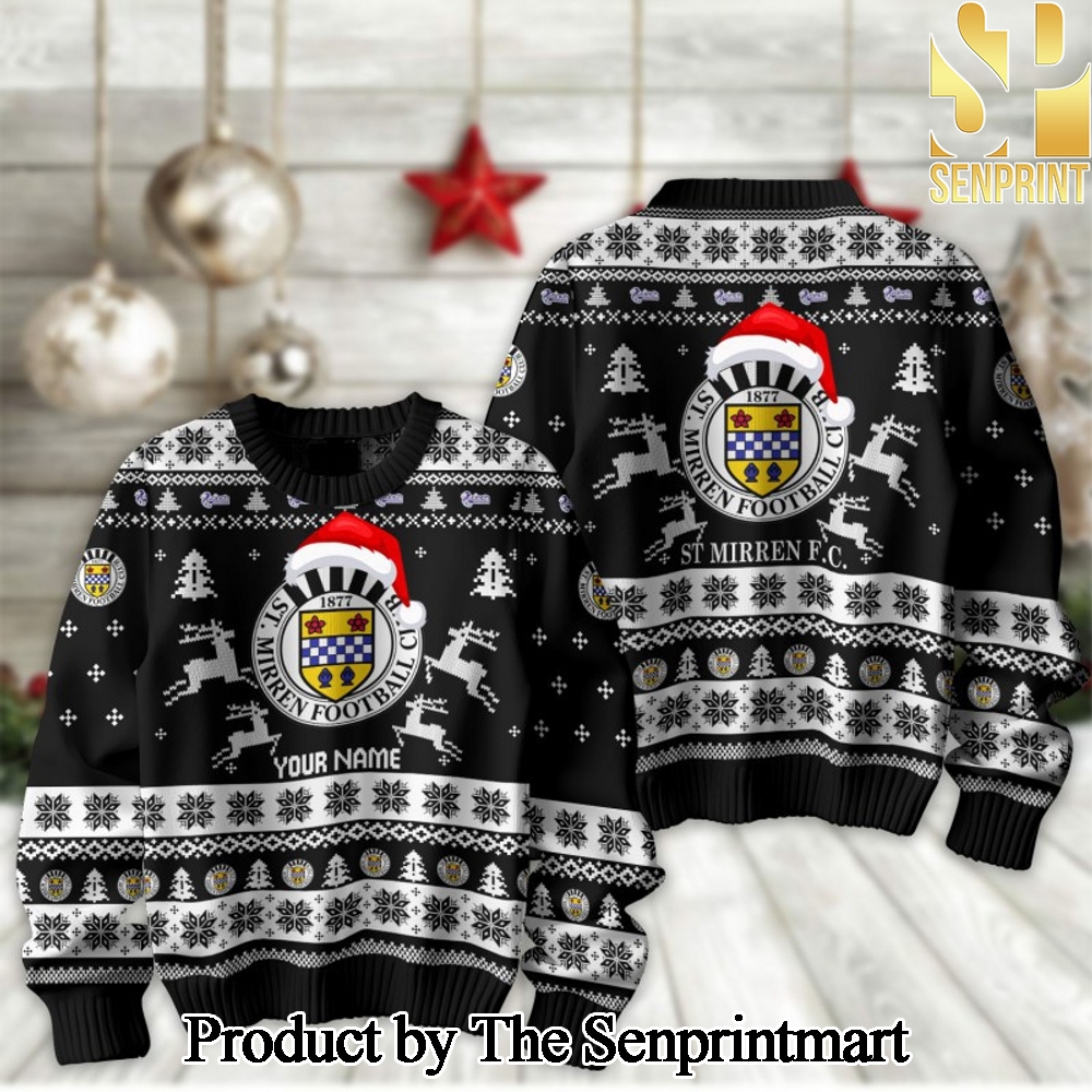 Scottish Professional Football League St Mirren F.C For Christmas Gifts Knitting Pattern Sweater SEN2215