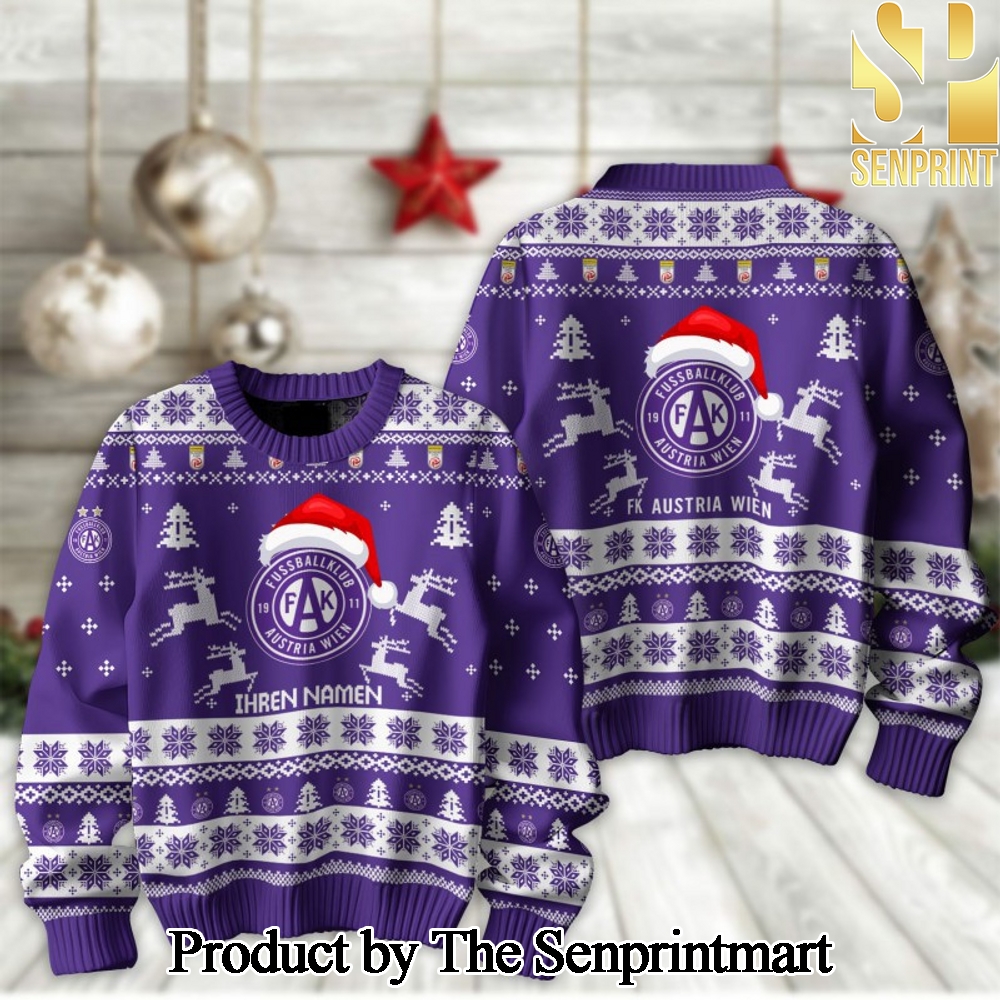 Admiral Bundesliga FK Austria Wien For Christmas Gifts 3D Printed Ugly Christmas Sweater SEN2130