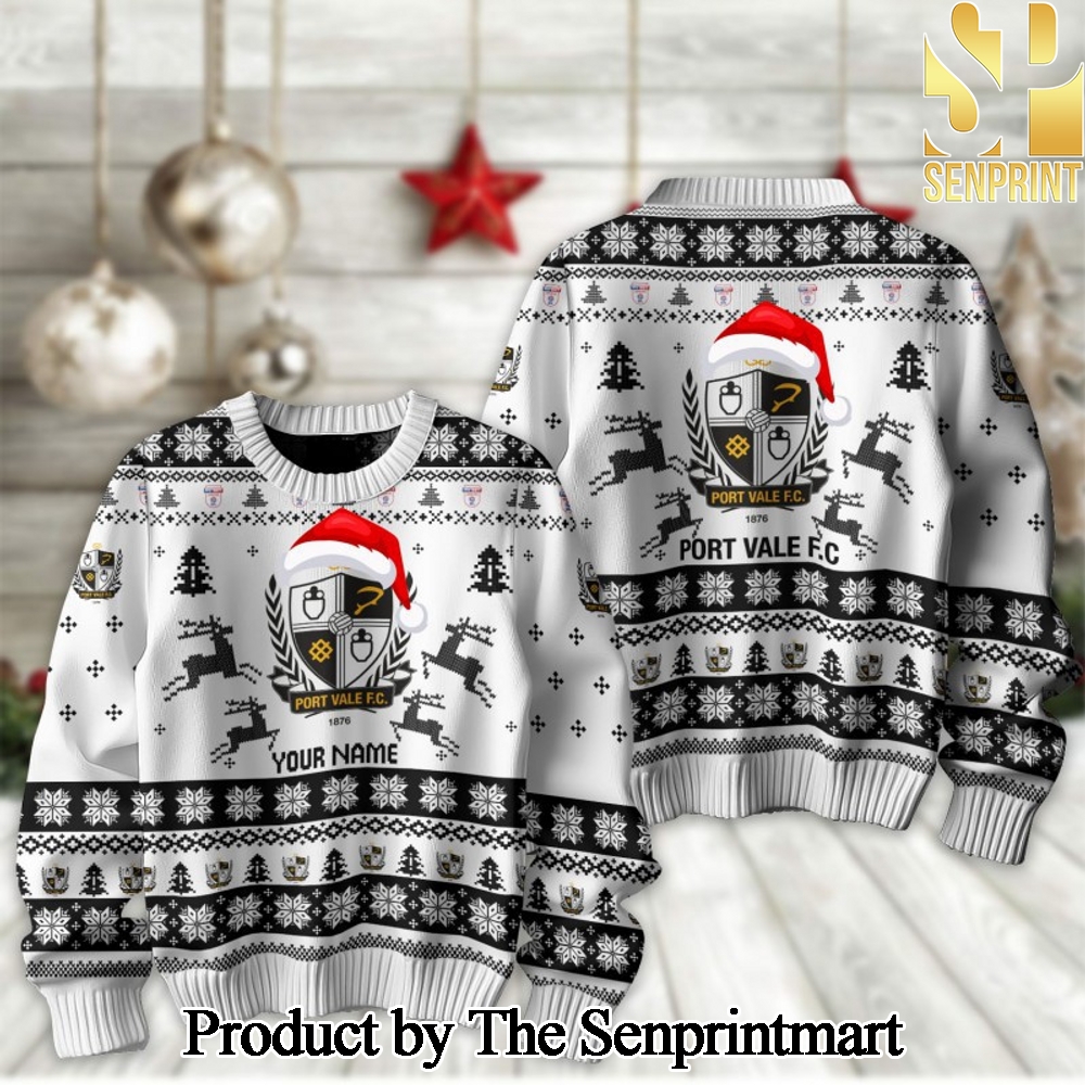 English Football League Port Vale For Christmas Gifts 3D Printed Ugly Christmas Sweater SEN2298