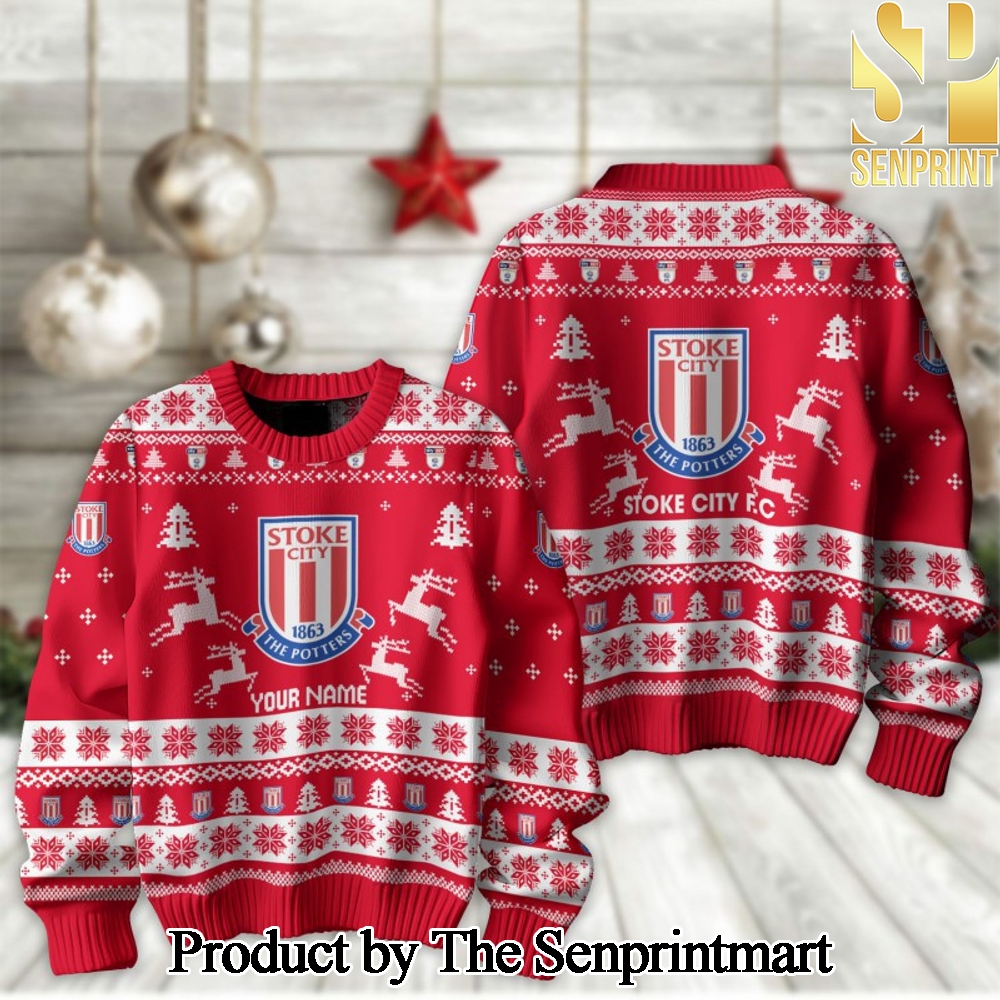 English Football League Stoke City F.C Ugly Xmas Wool Knitted Sweater SEN2241