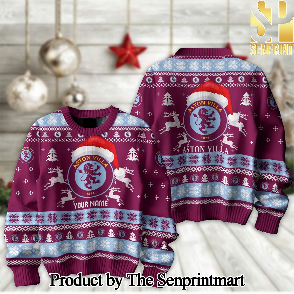 English Premier League Aston Villa For Christmas Gifts Christmas Ugly Wool Knitted Sweater SEN2150