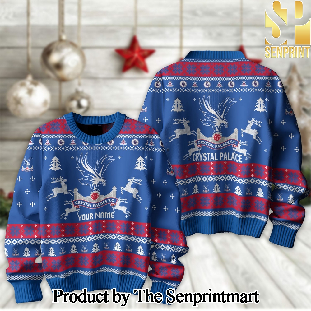 English Premier League Crystal Palace Ugly Christmas Wool Knitted Sweater SEN2156