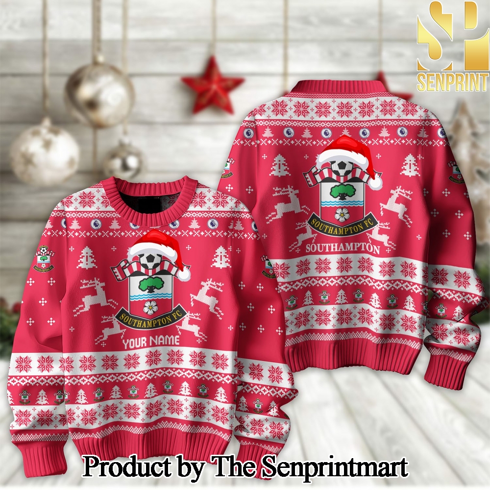 English Premier League Southampton For Christmas Gifts Knitting Pattern Sweater SEN2152