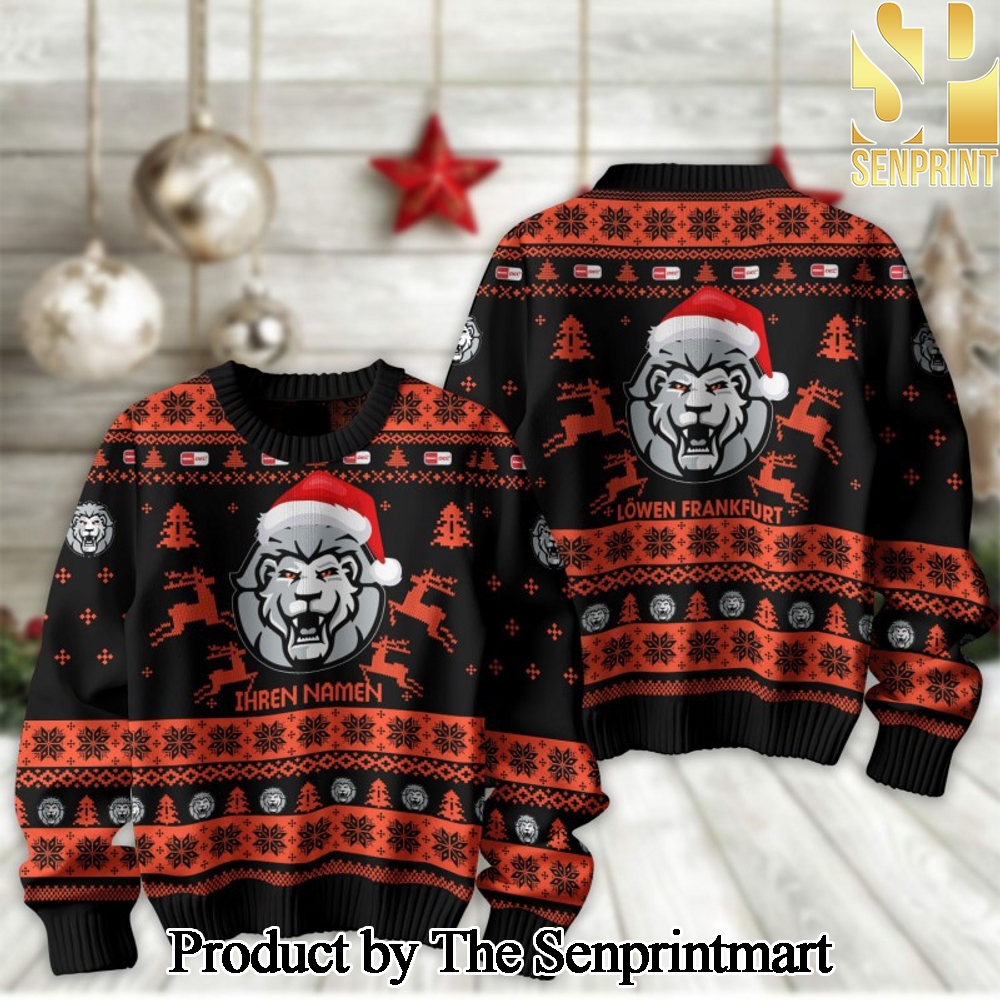 German Ice Hockey League PENNY DEL Lowen Frankfurt Ugly Christmas Sweater SEN2323