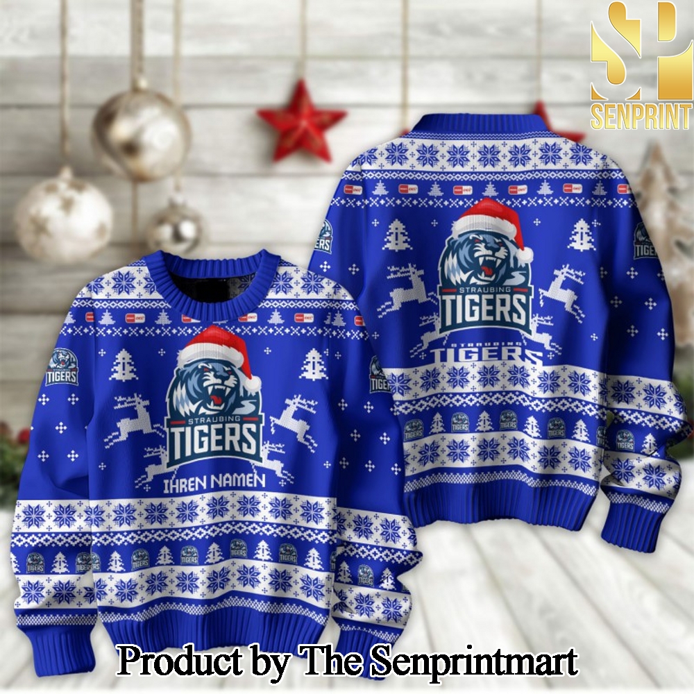 German Ice Hockey League PENNY DEL Straubing Tigers For Christmas Gifts Ugly Christmas Sweater SEN2314